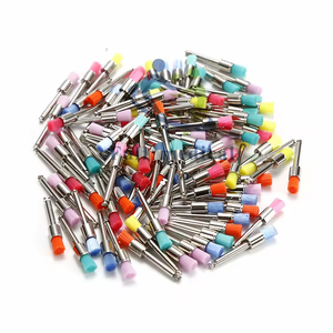 100 Pezzi Spazzole Dentali Monouso in Nylon per Lucidatura, Colorate, Tipo Piatto con Attacco a Scatto per Pulizia con Fonte di Alimentazione a Turbina - Product Image 4