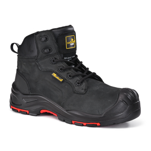 Botas DE TRABAJO DE SEGURIDAD DE CUERO impermeables antibacterianas fuertes negras clasificadas S3 HRO <span class=keywords><strong>CI</strong></span> HI con punta compuesta <span class=keywords><strong>EN</strong></span> ISO 20345 - Product Image 1