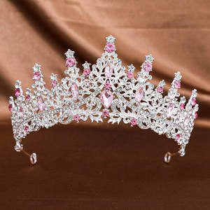 Couronne de Mariée Style Européen en Cristal et Strass, Diadème Best-Seller, Serre-Tête de Mariage en Alliage Plaqué Or pour Soirée - Product Image 6