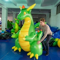 Modèle de dragon gonflable décoratif en PVC de la marque GZAD IBG69, prix bas, mascotte à vendre