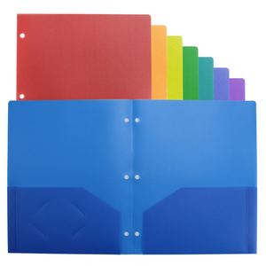Customized <b>A4</b> Organizer Durable 3 Hole <b>Folder</b> PP Double Pocket Files <b>Folders</b> Binder for School Office <b>Document</b> - Product Image 2