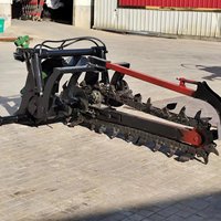 Zanjadora de Cadena Montada en Tractor con Enganche de 3 Puntos, Caja de Cambios y Rodamiento, 50-220 HP, Fácil de Operar