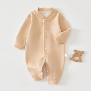 Body de bebé de manga larga de algodón cálido, traje Unisex de otoño e invierno, mono de punto suave para bebés, ropa para recién nacidos - Product Image 1