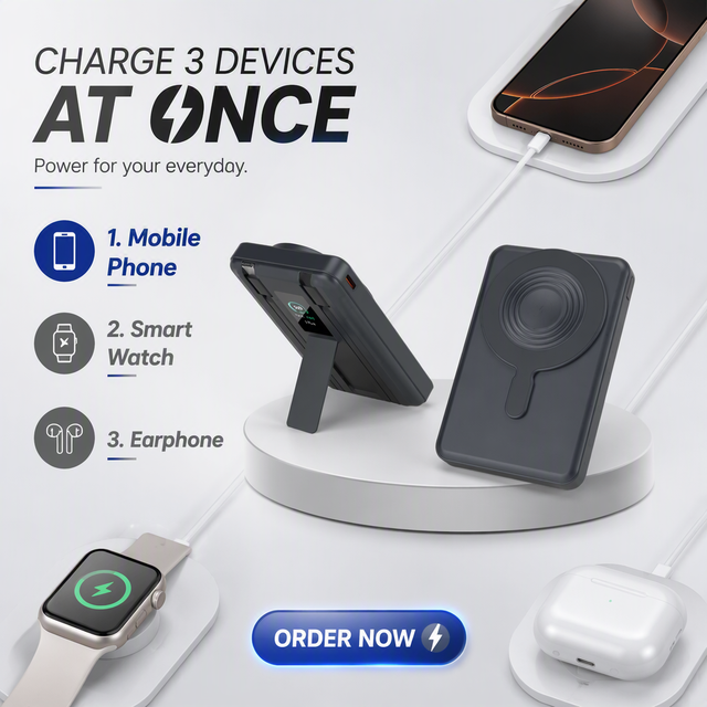 Top Selling Products Magnetic Portable Power Bank 10000mah Wireless Fast Charging Power Banks With Phone Stand