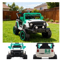 TOYSRUNNER Voiture électrique pour enfants, fonctionne sur batterie, lumières LED, musique, klaxon, télécommande, double moteur, plastique durable