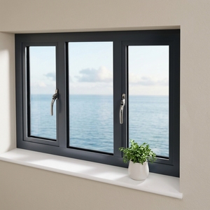 Fenêtres coulissantes modernes à triple vitrage, isolation thermique, <span class=keywords><strong>aluminium</strong></span>, vue panoramique, zones côtières, certifiées NFRC, alliage d'<span class=keywords><strong>aluminium</strong></span> - Product Image 1