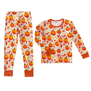 OEM ODM Klantspecifieke bedrukking Biologische bamboe baby- en peuter slaapkleertjes pyjama set kinder tweedelige pyjama set - Product Image 6