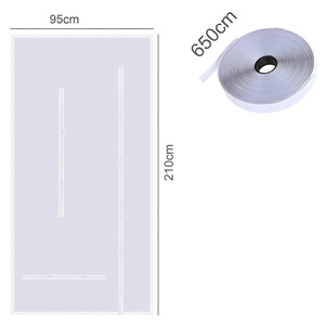 Panel de tela suave para sellar puertas y ventanas de aire acondicionado, 95x120cm, fácil instalación, diseño minimalista - Product Image 5