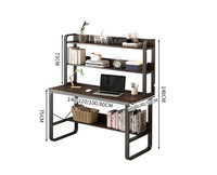 Meuble moderne, bureau d'ordinateur portable simple avec étagère, grande table d'étude en bois pour le bureau ou la maison