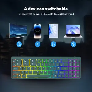 78-key Low-profile Mechanical Keyboard Double Injection Keycaps Color Can Be Customized RECE BT Keyboard Mechanical Switches