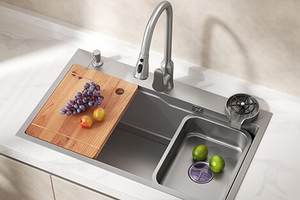 Fregadero de Cocina Empotrable de Fácil Instalación, Resistente a las Manchas y Duradero para Uso Doméstico y en Apartamentos - Product Image 4