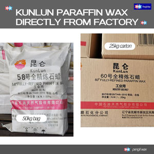 Cire de Paraffine Kunlun Pengli de Malaisie à Bas Prix par Tonne Vente en Gros depuis la Chine Cire de Paraffine Semi-Raffinée 58-60 Entièrement Raffinée pour la Fabrication de Bougies - Product Image 2