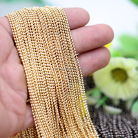 Chaîne de perles en strass en alliage écologique anti-ternissement Selina Crystal DIY KC Gold Bronze, à dos plat, non thermocollante, pour bijoux faits main