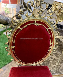 OE-FASHION Chaise Red Queen <span class=keywords><strong>Elizabeth</strong></span> entièrement en cuivre, style baroque italien, style européen, meubles de luxe pour salon, original - Product Image 5