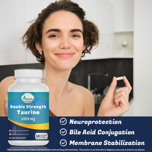 Capsule de Taurine à Vente Chaude OEM/ODM, 1000 mg, Double Force, Soutient la Santé du Système Nerveux et la Santé des Yeux, 60 Capsules Végétales - Product Image 5