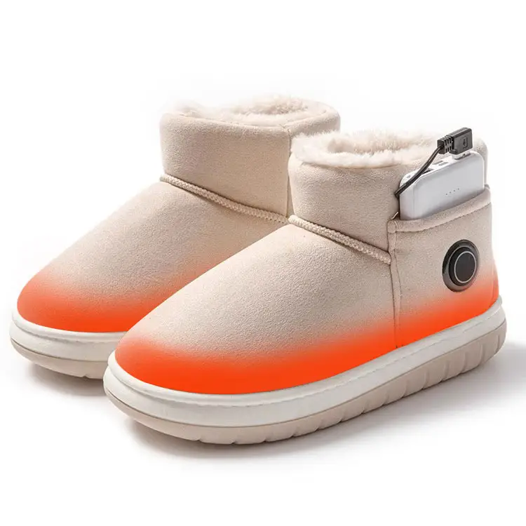 Sepatu bot pemanas listrik, sepatu bot penghangat kaki Graphene dalam ruangan luar ruangan hangat musim dingin