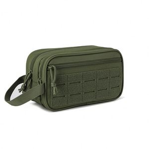 Trousse d'hygiène tactique pour hommes, grande pochette Molle pour outils EDC, petite trousse de toilette, sacs de voyage pour la douche, fermeture éclair, en tissu Oxford, pour le rasage - Product Image 1