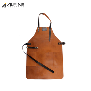 Delantal de Chef coreano Original de alta calidad, delantal de cocina para barbacoa, delantales de cuero genuino, diseño personalizado para Unisex - Product Image 4