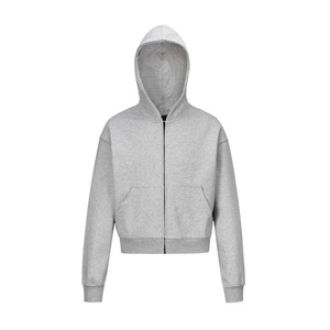 Sudadera con capucha y cremallera para <span class=keywords><strong>hombre</strong></span>, de algodón grueso, forro polar francés, talla grande, personalizada - Product Image 1