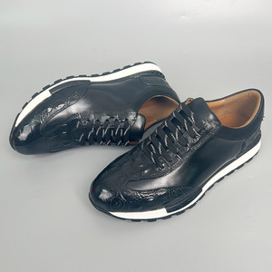 Chaussures bateau pour hommes de style britannique en cuir véritable, bout rond, semelle intermédiaire souple en EVA, semelle extérieure en caoutchouc, toutes saisons - Product Image 3