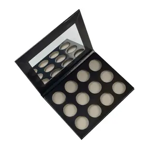 Groothandel Goedkope Private Label Vegan Cosmetica Lege Kartonnen DIY 12 Color Matte Shimmer Eyeshadow Palette