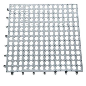 Alfombra de ducha antideslizante de PVC entrelazada de 30x30 cm, hueca, impermeable, para baño, para personas mayores - Product Image 3