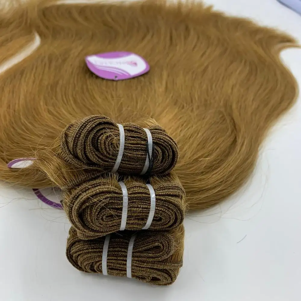 Sản phẩm làm đẹp may trong tóc con người dệt Ombre phần mở rộng tóc vàng