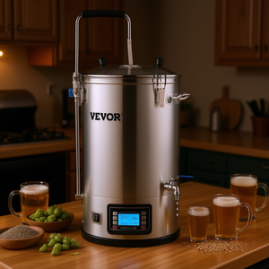 Vevor - Sistema de Elaboración de Cerveza Casero Todo en Uno, 9.2 Galones/35 L, Sistema de Elaboración Eléctrico de Acero Inoxidable, Modo Automático y Manual - Product Image 2