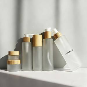 ขวดแก้วใส่น้ำมันหอมระเหยแบบหยดพร้อมฝาไม้ไผ่ และกระปุกครีมพร้อมฝาไม้ไผ่ รุ่น <span class=keywords><strong>N888</strong></span> - Product Image 1