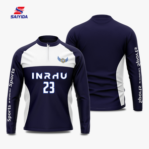 Оптовая продажа, Высококачественная спортивная одежда, мужские женские свитера на молнии с длинными рукавами, дышащие куртки с принтом - Product Image 2