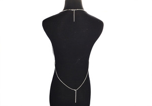 Été <span class=keywords><strong>2022</strong></span> Trendy Beach Sexy Glitter Rhinestone Chain Body Underwear Bikini Beach Bra Body Chain Crystal Corsage Women - Product Image 6