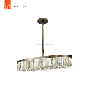 Oval <b>Crystal</b> Lamps Luxury Chandelier Natural Quartz <b>Crystal</b> for Villa Hotel Dining Room - Product Image 1
