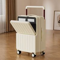 Maleta de Viaje Económica y Moderna con Ruedas Giratorias, Gran Capacidad, Diseño Personalizado con Apertura Frontal