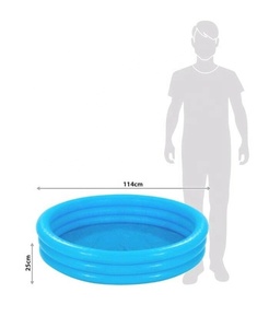 <strong>Intex</strong> 59416 Size 1.14M X 25CM Outdoor Water Fun Play Crystal Blue Three Ring Inflatable Paddling Baby <strong>Pool</strong> - Product Image 2