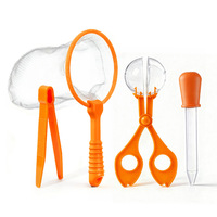 Kit d'exploration et d'apprentissage pour enfants : Attrape-insectes d'extérieur avec filet, pinces, compte-gouttes – Jouet STEM en plastique durable et réutilisable
