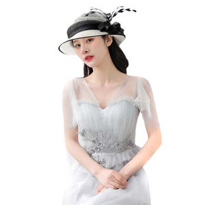 Chapellerie Église Chapeaux Tea Party <span class=keywords><strong>Chapeau</strong></span> Kentucky Derby Bucket Fascinator Lady Short Brim Sinamay Chapeaux - Product Image 5