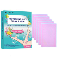 HODAF Patch Adhésif Relaxant pour les Pieds, Confort Rafraîchissant, Conception Portable pour Utilisation Nocturne à Domicile et en Salon, Packs de Vente au Détail pour Soins des Pieds