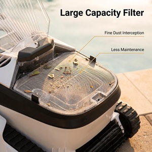 Robot <span class=keywords><strong>Limpiafondos</strong></span> Inalámbrico, Limpiador Automático de Succión de Acero Inoxidable para Piscinas y Spas con Batería de Litio - Product Image 5
