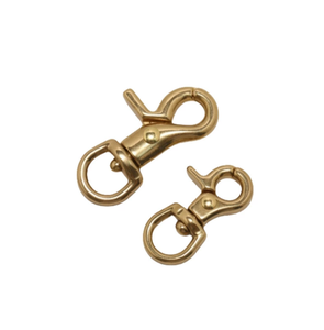 Porte-clés en laiton original, style japonais, avec boucle fer à cheval, mousqueton pivotant, anneau <span class=keywords><strong>pour</strong></span> clés de voiture, fermoir mousqueton, accessoires de bricolage - Product Image 3