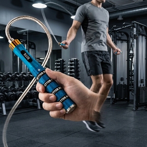 <span class=keywords><strong>Cuerda</strong></span> <span class=keywords><strong>de</strong></span> Saltar Inteligente MOGOLD con Contador, Aleación <span class=keywords><strong>de</strong></span> Aluminio, Longitud Ajustable <span class=keywords><strong>de</strong></span> 3m, Unisex, Duradera, Portátil, Capacidad <span class=keywords><strong>de</strong></span> 20kg+, para Entrenamiento en Casa - Product Image 6