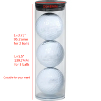 Tube d'emballage en plastique PC transparent personnalisable avec bouchon à vis sérigraphié pour balles de golf et rouges à lèvres – Offre Spéciale