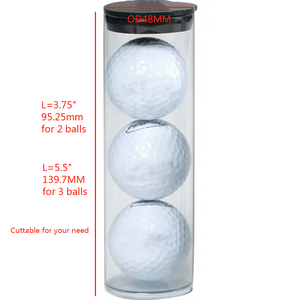 <span class=keywords><strong>Tube</strong></span> d'emballage en plastique PC transparent personnalisable avec <span class=keywords><strong>bouchon</strong></span> à vis sérigraphié pour balles de golf et rouges à lèvres – Offre Spéciale - Product Image 2