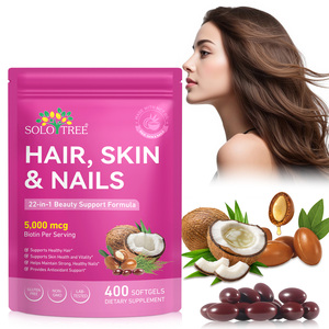 Toptan Özel Marka 5000mcg <span class=keywords><strong>Biotin</strong></span> (Bir Porsiyonda) Saç, Cilt ve Tırnak Sağlığını Destekleyen MCT Yağlı Yumuşak Kapsül Takviyesi (Kadınlar İçin) - Product Image 1