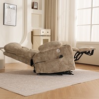 Canapé inclinable moderne en tissu avec fonction de levage électrique, fauteuil pivotant multifonction pour le loisir dans le salon, avec charge USB