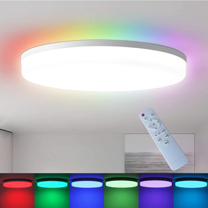 Panel de techo LED inteligente moderno RGB montado en superficie con control remoto para oficina - Product Image 2