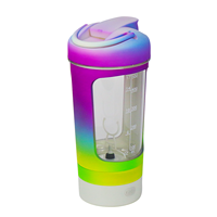 Mixeur de protéines automatique électrique rechargeable 500 ml à grande vitesse 6000 tr/min avec lumière LED, en Tritan anti-fuite et anti-agglomération pour adultes