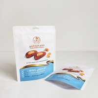 Sachet d'emballage plastique personnalisé imprimé avec fermeture éclair pour dattes, jujubes rouges et noix de cajou, idéal pour les snacks