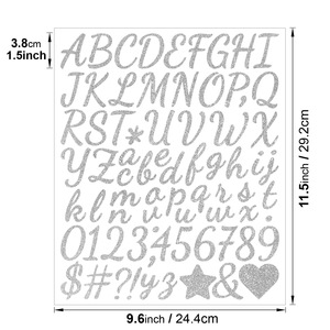 Autocollants personnalisables en vinyle imperméable à l'eau avec <span class=keywords><strong>lettres</strong></span> et chiffres à paillettes, imprimés UV, pour boîtes <span class=keywords><strong>aux</strong></span> <span class=keywords><strong>lettres</strong></span>, étiquettes, panneaux, feuilles de carnet, cadeaux - Product Image 5