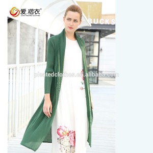 <span class=keywords><strong>Primavera</strong></span> de las mujeres de la moda Chiffon plisado largo abrigo de manga - Product Image 4