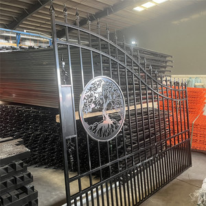 Puertas de Seguridad de Hierro Forjado de Diseño Europeo de 7 pies x 20 pies, Estilo Australiano Moderno, para Entrada de Vehículos y Casa con Valla de Seguridad - Product Image 3